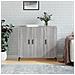 Credenza Grigio Sonoma 90x34x80 Cm In Legno Multistrato - Foto miniatura 1