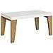 Tavolo Allungabile 90x160/420 Cm Naxy Mix Piano Bianco Frassino - Gambe Noce - Bianco Frassino /quercia Natura - Foto miniatura 4