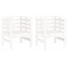 Sedie Da Giardino 2pz Bianche 61,5x53x71cm Legno Massello Pino - Foto miniatura 2