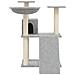 Albero Per Gatti Con Tiragraffi In Sisal Grigio Chiaro 83 Cm - Foto miniatura 2