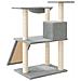 Albero Per Gatti Con Tiragraffi In Sisal Grigio Chiaro 83 Cm - Foto miniatura 3