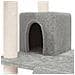 Albero Per Gatti Con Tiragraffi In Sisal Grigio Chiaro 83 Cm - Foto miniatura 4