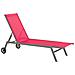 Lettino Da Giardino Rosso In Acciaio Con Ruote Levanzo - Foto miniatura 5