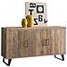 Madia Credenza In Legno Di Ontano Beige L. 152 P. 50 H. 81 - Foto miniatura 1