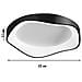 Plafoniera Led Onda 38 W 3 Colori Luce Bianca Calda Naturale Lampadario Nero - Foto miniatura 4