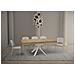 Tavolo Allungabile 90x90/194 Cm Clerk Premium Piano Quercia Natura - Gambe Bianche - Foto miniatura 2