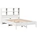 Letto Libreria Senza Materasso Bianco 160x200 Cm Legno Di Pino - Foto miniatura 3