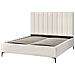 Letto Matrimoniale Tessuto Bouclè Bianco Sporco Con Contenitore 180 X 200 Cm Sezanne - Foto miniatura 4