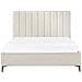 Letto Matrimoniale Tessuto Bouclè Bianco Sporco Con Contenitore 180 X 200 Cm Sezanne - Foto miniatura 6