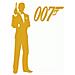 James Bond 007 - Adesivo Prespaziato - Colore Oro - 20cm - Foto miniatura 1