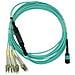 CBL-MPO12-4LC-OM3-1M-BO cavo InfiniBand e in fibra ottica MPO 4x LC /LC LC /APC Colore acqua - Foto miniatura 1