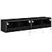 Mobile Porta TV con Luci LED 2 pezzi Rovere Nero 80x35x31 cm - Foto miniatura 3
