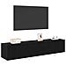 Mobile Porta TV con Luci LED 2 pezzi Rovere Nero 80x35x31 cm - Foto miniatura 5