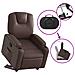 Poltrona Alzapersona Reclinabile Marrone in Similpelle - Foto miniatura 6