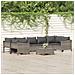 Set Divani da Giardino 8 pz con Cuscini in Polyrattan Grigio - Foto miniatura 2