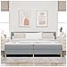 Letto a doghe con Materasso Grigio Chiaro 200x200 cm Tessuto - Foto miniatura 5