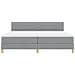 Letto a doghe con Materasso Grigio Chiaro 200x200 cm Tessuto - Foto miniatura 8