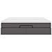 Struttura Letto Pouf con Materasso Grigio 160x200 cm Similpelle - Foto miniatura 7