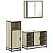 Set Mobili da Bagno 3 pz Rovere Sonoma in Legno Multistrato - Foto miniatura 1