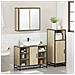 Set Mobili da Bagno 3 pz Rovere Sonoma in Legno Multistrato - Foto miniatura 4