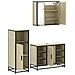 Set Mobili da Bagno 3 pz Rovere Sonoma in Legno Multistrato - Foto miniatura 6