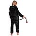 Pigiama Da Donna Tuta Kigurumi Onesie Sdentato Drago Nero 155-165 M - Foto miniatura 3