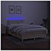 Letto a Molle con Materasso e LED Crema 120x190 cm in Tessuto - Foto miniatura 4