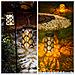 Lanterna Solare Vintage In Ferro - Illuminazione Decorativa Da Esterno Per Giardino E Patio - Foto miniatura 5