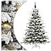 Albero di Natale Artificiale con Rami Pieghevoli Bianco 210 cm - Foto miniatura 1