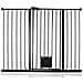Bettacare Cancelletto Per Animali Con Gattaiola Bloccabile, 126.7cm - 134.3cm, Nero, Altezza Di 104cm - Foto miniatura 1