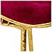 Sgabello Imbottita Rossa In Metallo Dorato 55x46x70h - Foto miniatura 6
