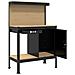 Banco da lavoro con cassetto con blocco Nero 90 x 49 x 141 cm - Foto miniatura 5