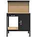 Banco da lavoro con cassetto con blocco Nero 90 x 49 x 141 cm - Foto miniatura 6