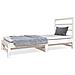 Dormeuse Estraibile Bianca 2x (90x190) cm Legno Massello di Pino - Foto miniatura 1