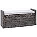 Panchina con contenitore Nero Lavato 110 x 40 x 50 cm Rattan - Foto miniatura 1