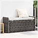 Panchina con contenitore Nero Lavato 110 x 40 x 50 cm Rattan - Foto miniatura 2