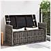 Panchina con contenitore Nero Lavato 110 x 40 x 50 cm Rattan - Foto miniatura 3