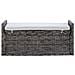 Panchina con contenitore Nero Lavato 110 x 40 x 50 cm Rattan - Foto miniatura 5