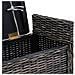 Panchina con contenitore Nero Lavato 110 x 40 x 50 cm Rattan - Foto miniatura 8
