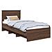 Struttura del letto con testiera Rovere Marrone 120 x 123 cm - Foto miniatura 1