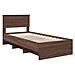 Struttura del letto con testiera Rovere Marrone 120 x 123 cm - Foto miniatura 4