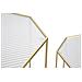 Coppia Consolle New Glass Glam In Ferro Dorato E Vetro, H 100 E 80 Cm - Foto miniatura 3