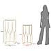 Coppia Consolle New Glass Glam In Ferro Dorato E Vetro, H 100 E 80 Cm - Foto miniatura 7