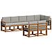 Set di divani da esterno 8 pcs Grigio Naturale e Chiaro - Foto miniatura 1