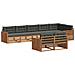 Set di divani da esterno con cuscino 8 pcs Naturale e Antracite - Foto miniatura 1