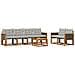 Set di divani da esterno 7 pcs Naturale e Grigio Chiaro - Foto miniatura 1