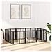 Cancello per cani 10 pcs Nero 60 x 60 cm Acciaio zincato - Foto miniatura 3