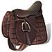 Set Sella Equitazione 17,5"" In Pelle Naturale Marrone 18 Cm 5-in-1 - Foto miniatura 1