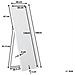 Specchio Da Pavimento Con Cornice Bianca 40x140cm Torcy - Foto miniatura 7