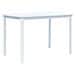 Tavolo Da Pranzo Bianco 114x71x75cm In Legno Massello Di Hevea - Foto miniatura 1